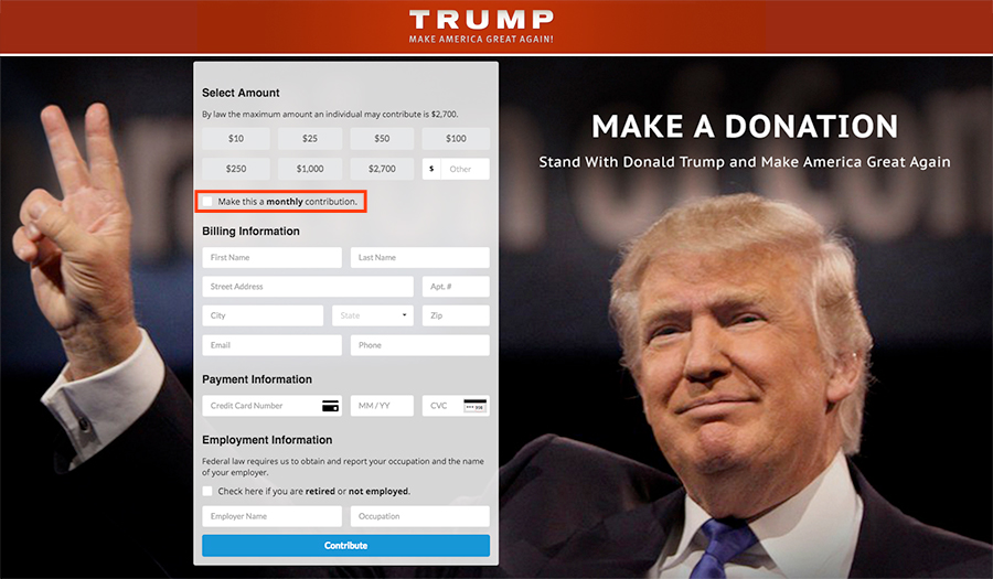 donald-trump-website-donation-form